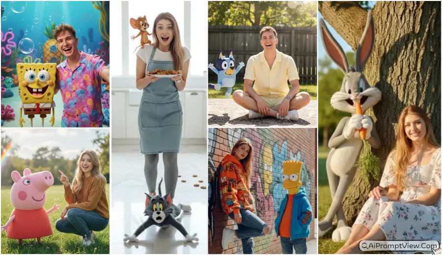 AI Photo Editing Prompts With Famous Cartoon Characters (2026)