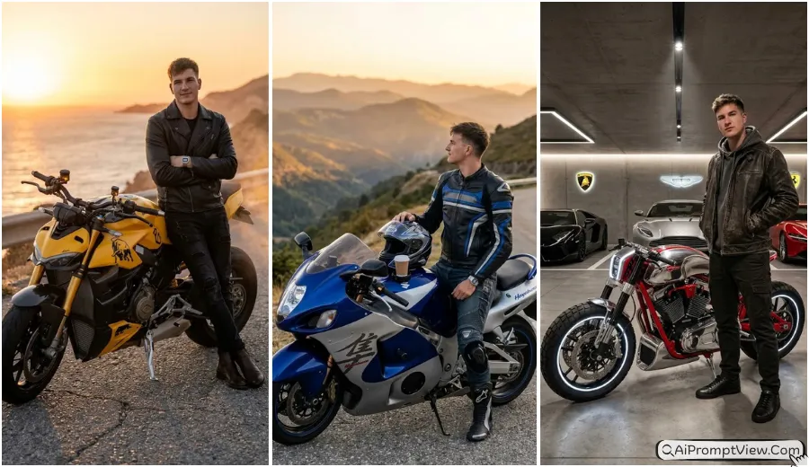 10 Luxury Superbike Boys AI Photo Editing Prompts 2026