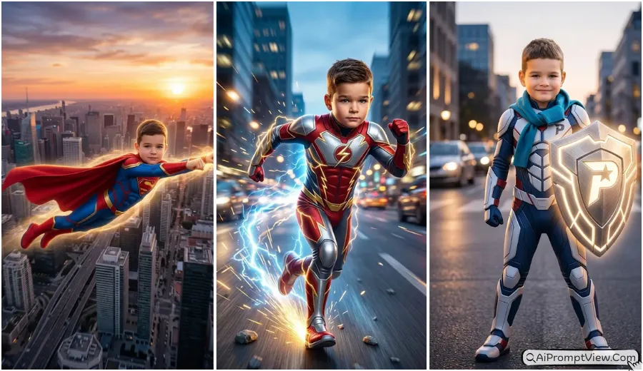 Top 10 Superhero Style AI Photo Prompts for Kids (Copy and Paste)