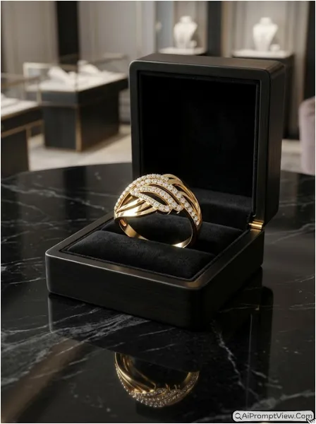 Royal Gold Rings Photography AI Prompts
