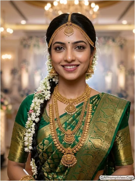 South indian Royal Mysore Bride Look Prompts