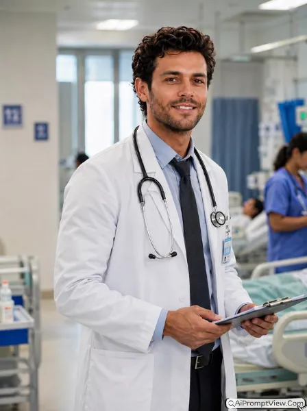 Clinic And Hospital Background Style Portraits