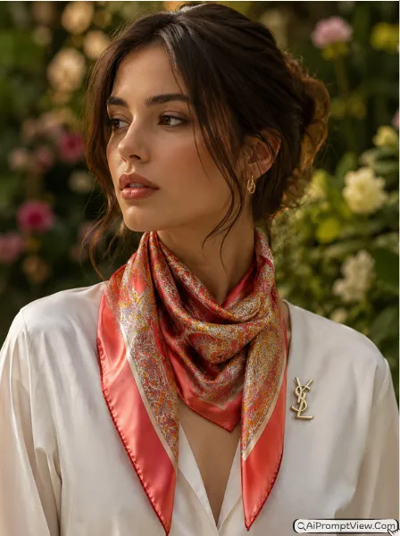 Luxury Silk Scarf AI Photoshoot Prompts