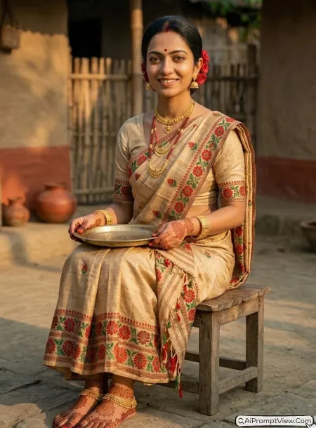 Traditional Assamese Courtyard Style