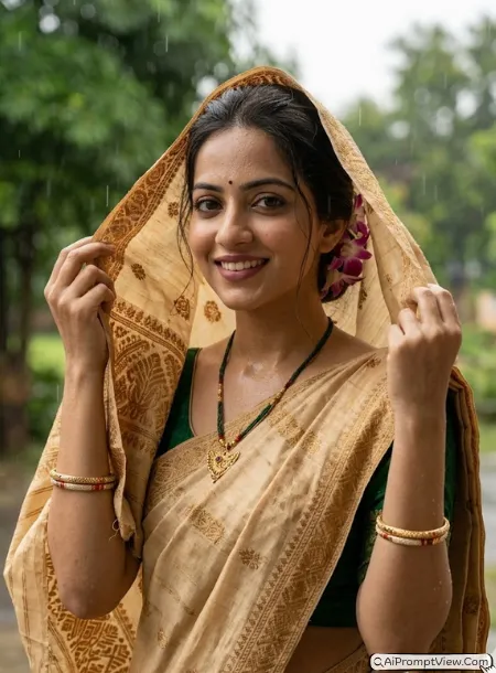 Assamese Monsoon Mood Portrait