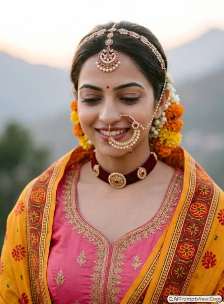 Royal Kumaoni Bridal Heritage Look