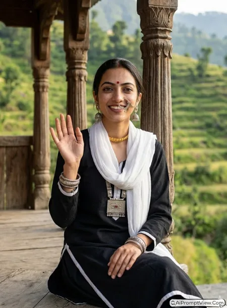 Antique Village House Greeting Look