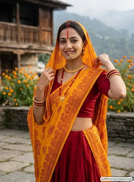 Royal Himalayan Morning Courtyard Look