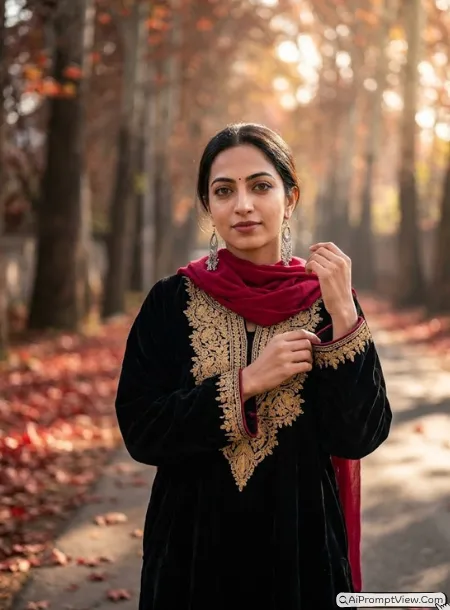 Crimson Chinar Autumn Look