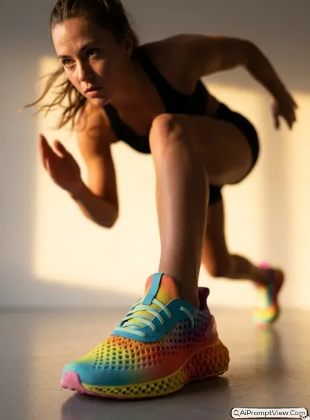 Shoes Product Photoshoot With Model Prompts