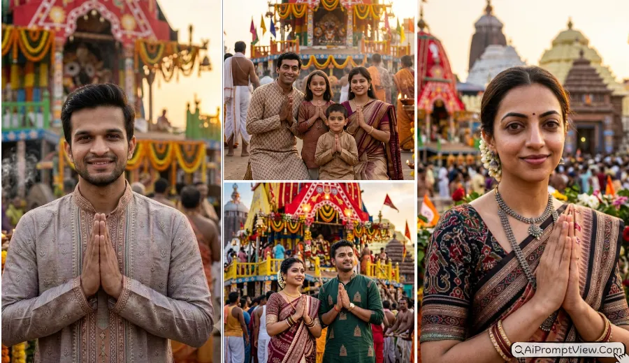 Puri Jagannath Rath Yatra Photo Prompts 2026 – Lord Jagannath Chariot Festival Edits